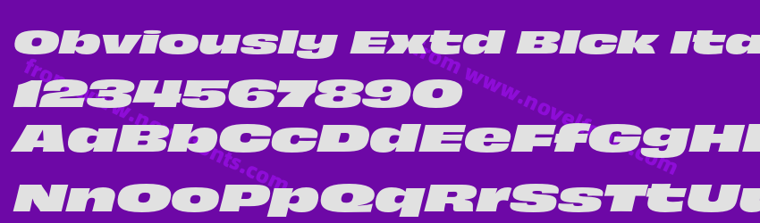 Obviously Extd Blck ItalicPreview Obviously Extd Blck ItalicPreview