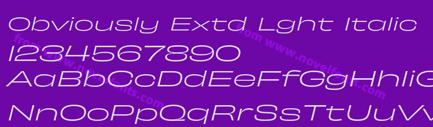 Obviously Extd Lght ItalicPreview Obviously Extd Lght ItalicPreview
