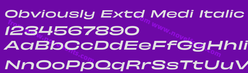 Obviously Extd Medi ItalicPreview Obviously Extd Medi ItalicPreview