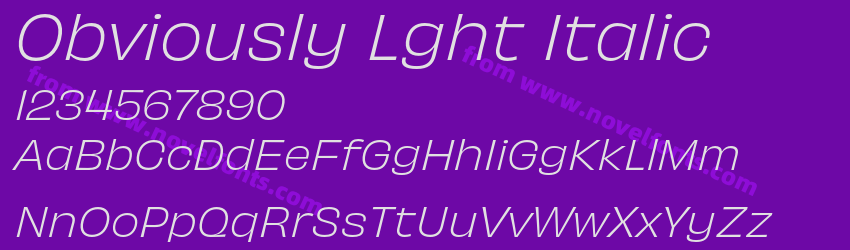 Obviously Lght ItalicPreview Obviously Lght ItalicPreview