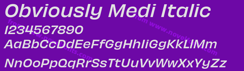 Obviously Medi ItalicPreview Obviously Medi ItalicPreview