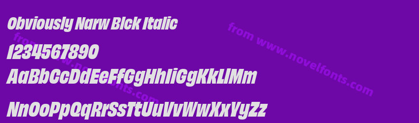 Obviously Narw Blck ItalicPreview Obviously Narw Blck ItalicPreview