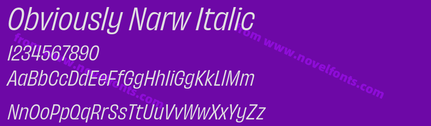 Obviously Narw ItalicPreview Obviously Narw ItalicPreview