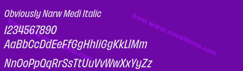 Obviously Narw Medi ItalicPreview Obviously Narw Medi ItalicPreview