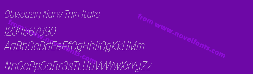 Obviously Narw Thin ItalicPreview Obviously Narw Thin ItalicPreview