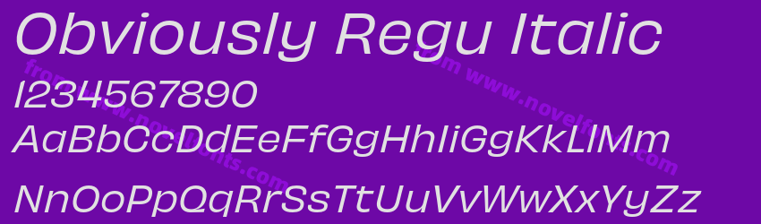 Obviously Regu ItalicPreview Obviously Regu ItalicPreview