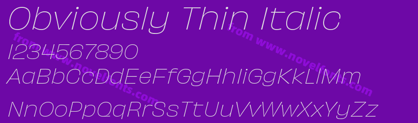 Obviously Thin ItalicPreview Obviously Thin ItalicPreview