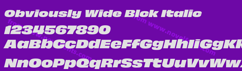 Obviously Wide Blck ItalicPreview Obviously Wide Blck ItalicPreview
