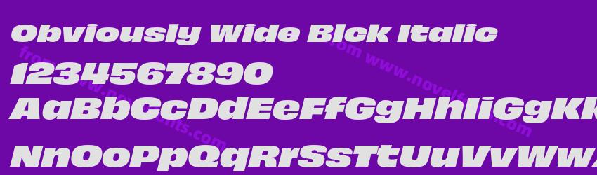 Obviously Wide Blck ItalicPreview Obviously Wide Blck ItalicPreview