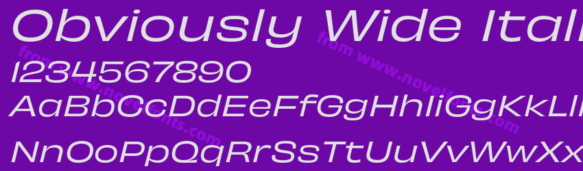Obviously Wide ItalicPreview Obviously Wide ItalicPreview
