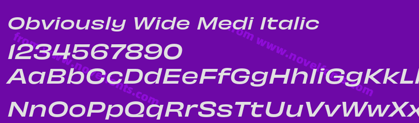 Obviously Wide Medi ItalicPreview Obviously Wide Medi ItalicPreview