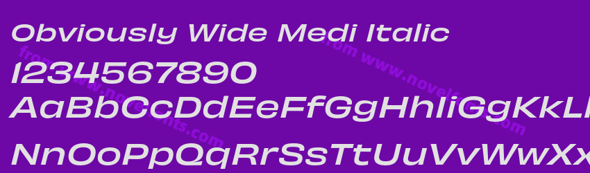 Obviously Wide Medi ItalicPreview Obviously Wide Medi ItalicPreview