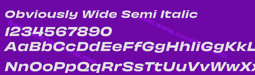 Obviously Wide Semi ItalicPreview Obviously Wide Semi ItalicPreview