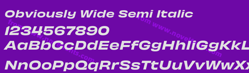 Obviously Wide Semi ItalicPreview Obviously Wide Semi ItalicPreview