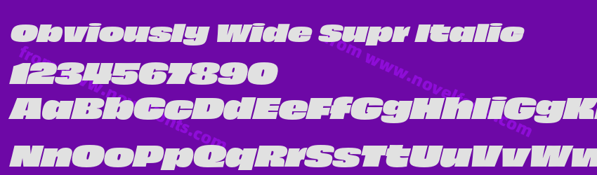 Obviously Wide Supr ItalicPreview Obviously Wide Supr ItalicPreview