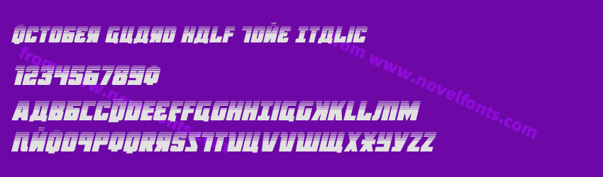October Guard Half Tone ItalicPreview October Guard Half Tone ItalicPreview