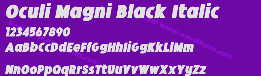 Oculi Magni Black ItalicPreview Oculi Magni Black ItalicPreview