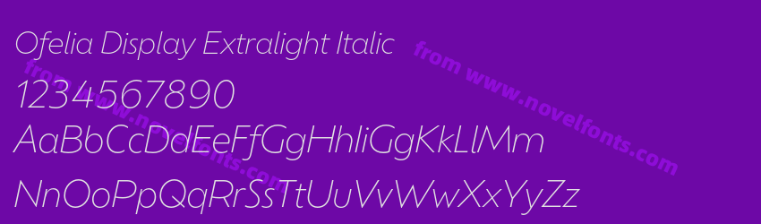 Ofelia Display Extralight ItalicPreview Ofelia Display Extralight ItalicPreview