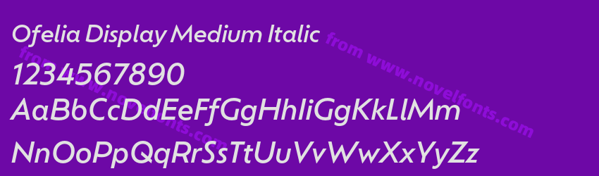 Ofelia Display Medium ItalicPreview Ofelia Display Medium ItalicPreview