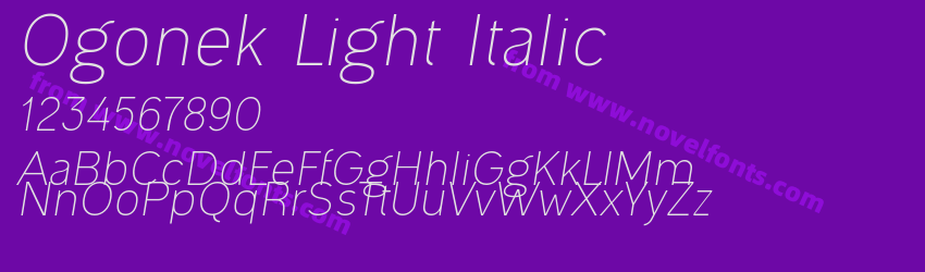 Ogonek Light ItalicPreview Ogonek Light ItalicPreview