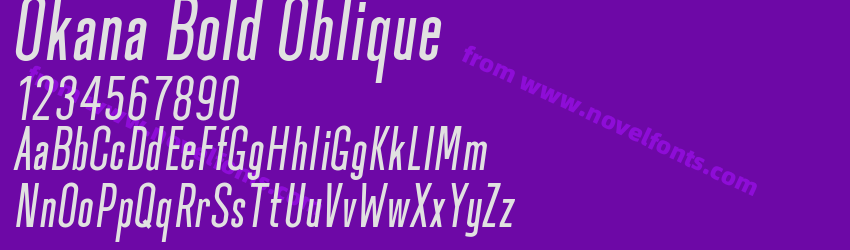 Okana Bold ObliquePreview Okana Bold ObliquePreview