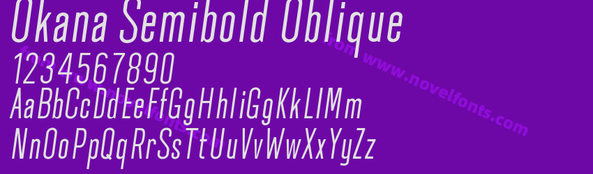 Okana Semibold ObliquePreview Okana Semibold ObliquePreview