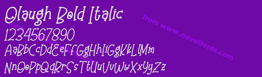 Olaugh Bold ItalicPreview Olaugh Bold ItalicPreview