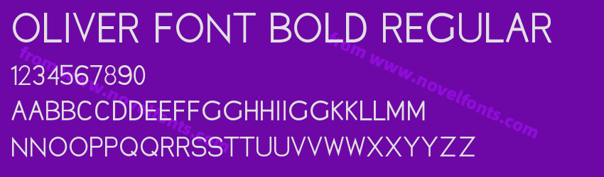 Oliver Font Bold RegularPreview Oliver Font Bold RegularPreview