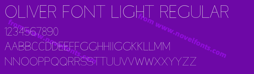 Oliver Font Light RegularPreview Oliver Font Light RegularPreview
