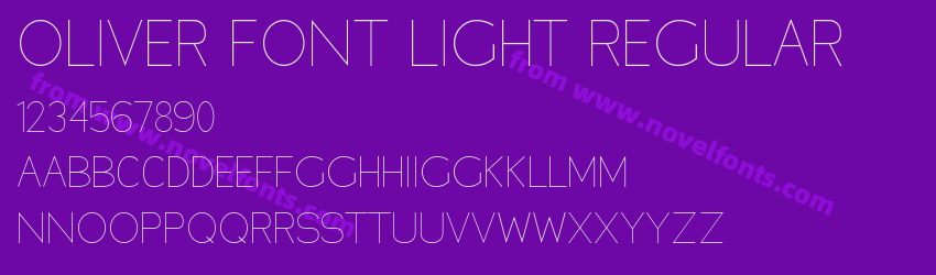 Oliver Font Light RegularPreview Oliver Font Light RegularPreview
