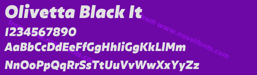 Olivetta Black ItPreview Olivetta Black ItPreview
