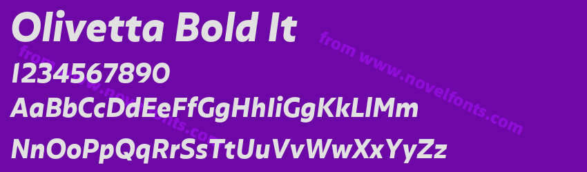 Olivetta Bold ItPreview Olivetta Bold ItPreview
