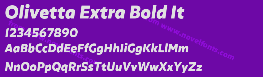 Olivetta Extra Bold ItPreview Olivetta Extra Bold ItPreview