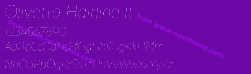 Olivetta Hairline ItPreview Olivetta Hairline ItPreview