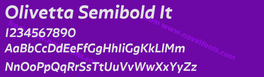 Olivetta Semibold ItPreview Olivetta Semibold ItPreview