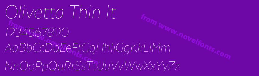Olivetta Thin ItPreview Olivetta Thin ItPreview