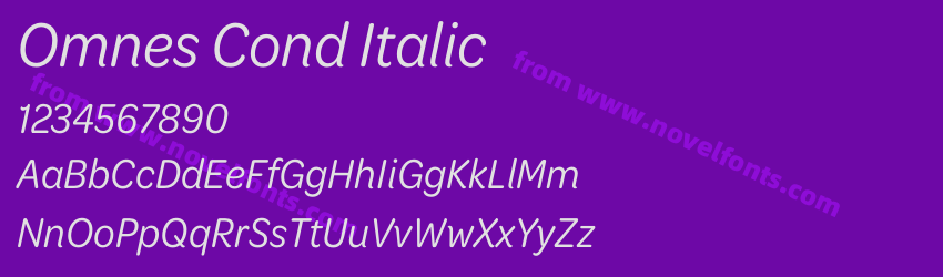 Omnes Cond ItalicPreview Omnes Cond ItalicPreview
