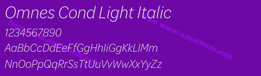 Omnes Cond Light ItalicPreview Omnes Cond Light ItalicPreview