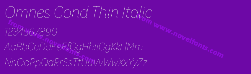 Omnes Cond Thin ItalicPreview Omnes Cond Thin ItalicPreview