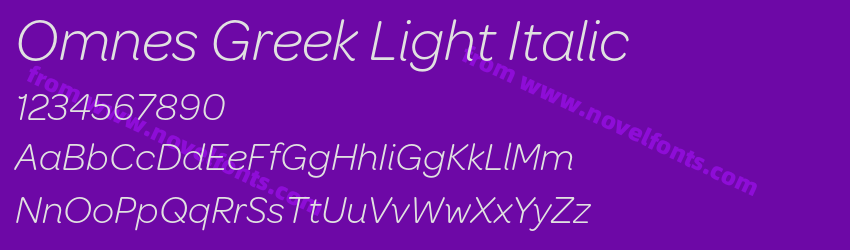Omnes Greek Light ItalicPreview Omnes Greek Light ItalicPreview