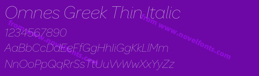 Omnes Greek Thin ItalicPreview Omnes Greek Thin ItalicPreview