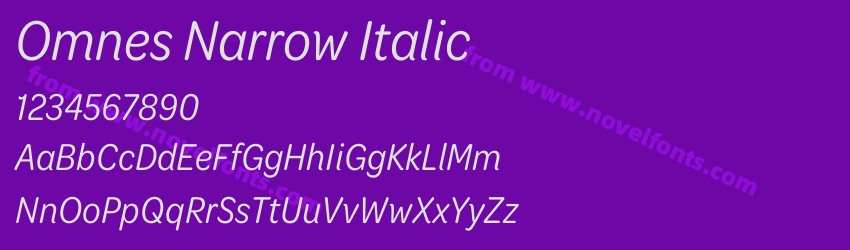 Omnes Narrow ItalicPreview Omnes Narrow ItalicPreview