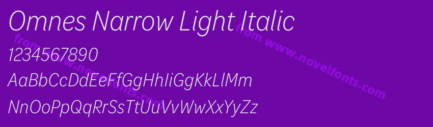Omnes Narrow Light ItalicPreview Omnes Narrow Light ItalicPreview