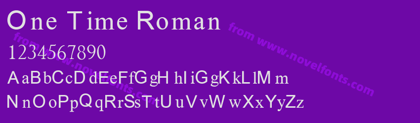 One Time RomanPreview One Time RomanPreview