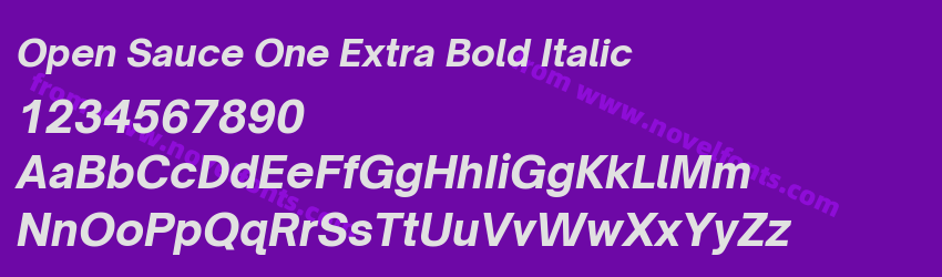 Open Sauce One Extra Bold ItalicPreview Open Sauce One Extra Bold ItalicPreview