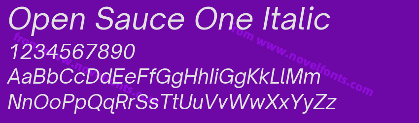 Open Sauce One ItalicPreview Open Sauce One ItalicPreview