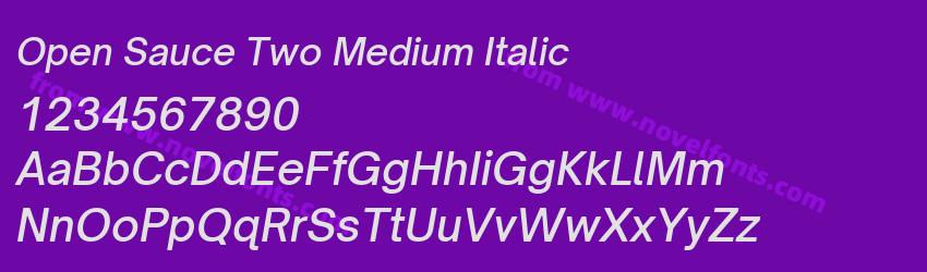 Open Sauce Two Medium ItalicPreview Open Sauce Two Medium ItalicPreview