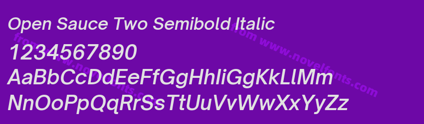 Open Sauce Two Semibold ItalicPreview Open Sauce Two Semibold ItalicPreview