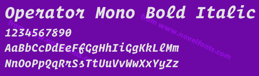 Operator Mono Bold ItalicPreview Operator Mono Bold ItalicPreview