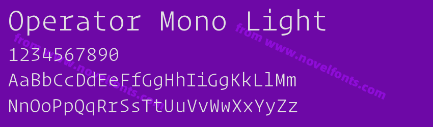 Operator Mono LightPreview Operator Mono LightPreview